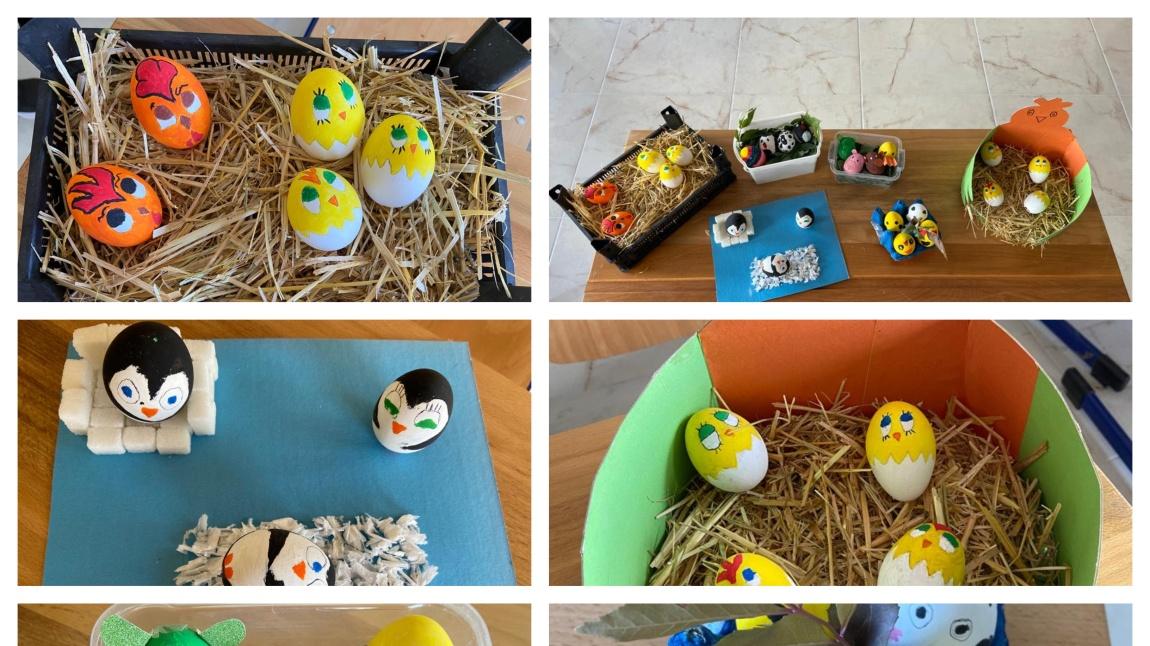 Çocuk Gelişimi Öğrencilerine Ait Yumurta Boyama Çalışmaları